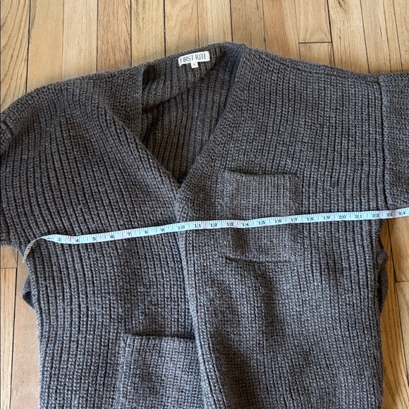 First Rite 100% Alpaca Sweater Coat size Small in color Bark - Picture 6 of 8